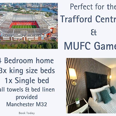 Waterside Mufc & Trafford Centre Townhouse 4 Bedroom Free Parking Manchester Esterno foto