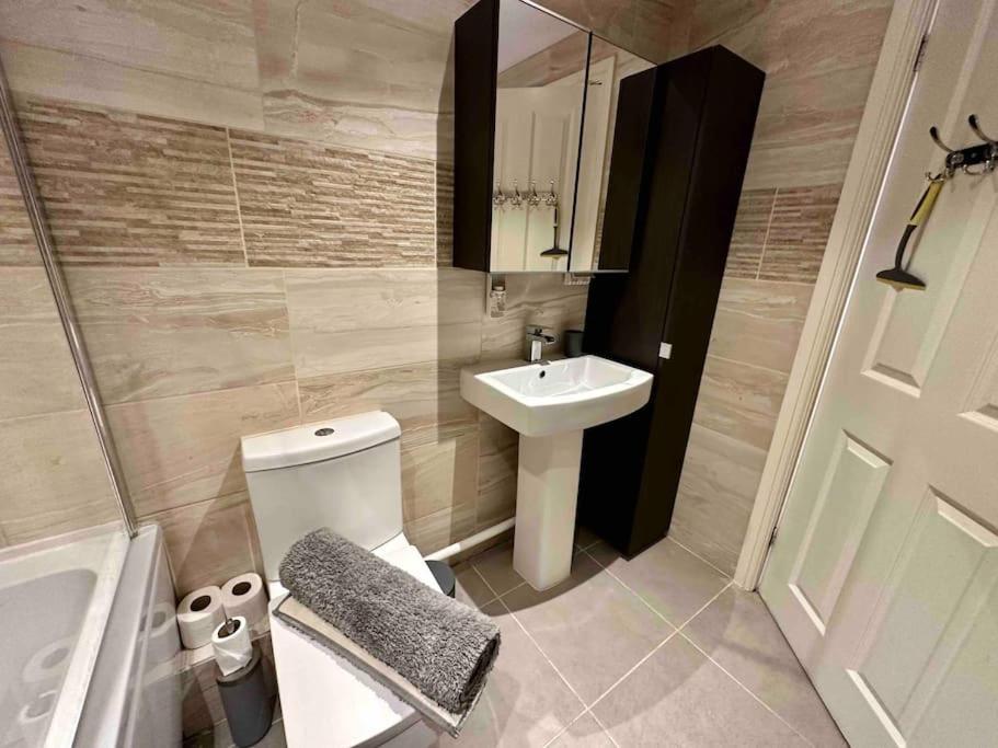 Waterside Mufc & Trafford Centre Townhouse 4 Bedroom Free Parking Manchester Esterno foto